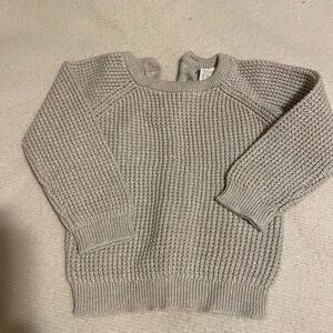 H&M Cozy Knit Sweater in Light Gray, 9M